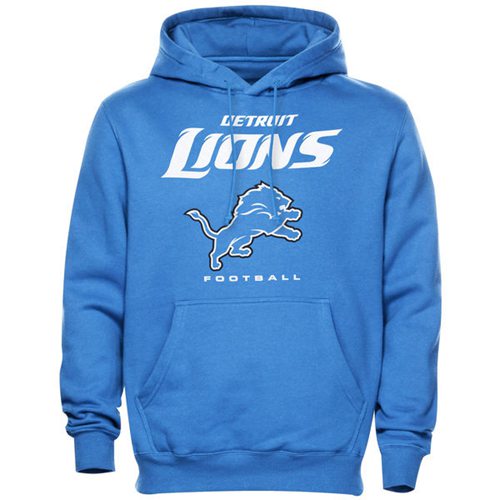 Detroit Lions Critical Victory Pullover Hoodie Light Blue - Click Image to Close